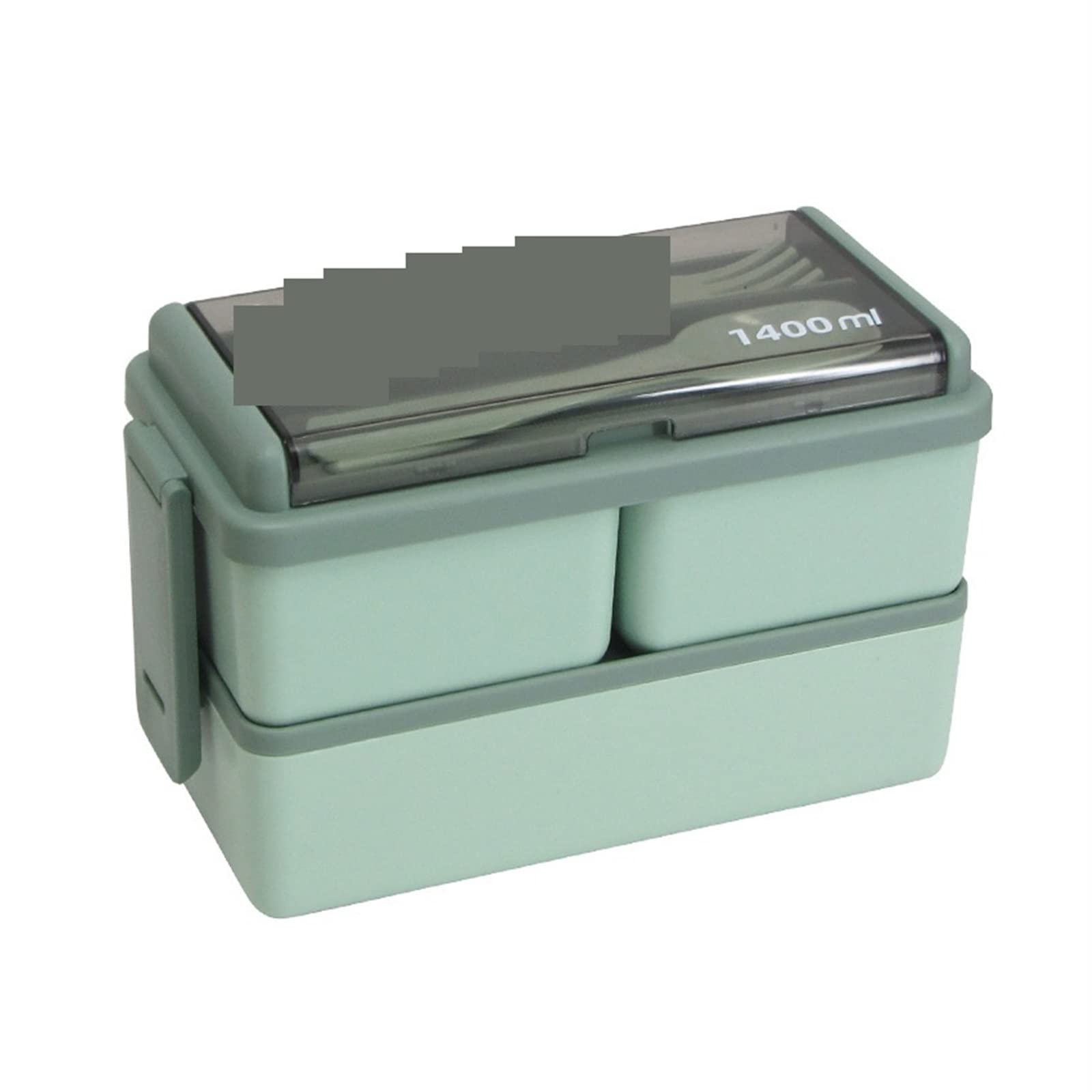 MRKU lunch box Bento Portable Bento Food Grade Plastic with Fork Spoon Containers Fresh Bags Office Worker