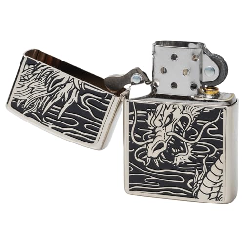 Encendedor Zippo Oil Lighter Dragon Plateado miniatura 5