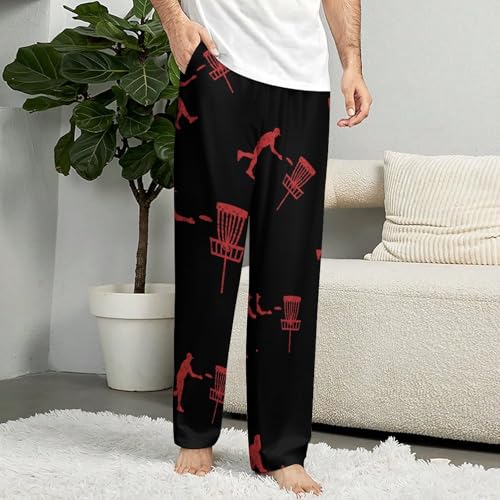 Disc Golf Icon Basket Pajamas for Adult Bottoms Lounge Pants Sleepwear Loungewear with Elastic Waistband Unisex2