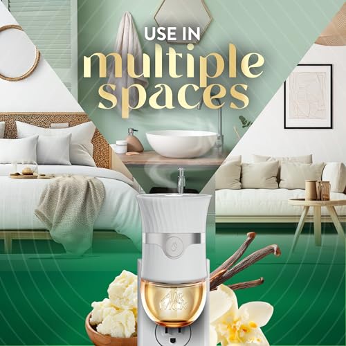 Image of Air Wick Vibrant Plug In Scented Oil Refill,Infused with Essential Oils,Plug In Air Fresheners for Home,Sweet Vanilla & Shea Butter,(Pack of 10)