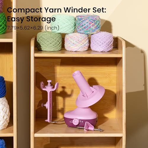 Image of Etcokei Electric Yarn Winder Crochet Tool Kit, Automatic Yarn Cake Winder with Crochet Hook Set, Stitch Makers and Common Crochet Accessories, Thoughtful Gift for Crochet Knitting Lovers or Beginners