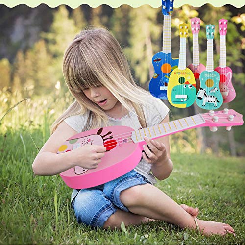Mini Kids Animal Ukulele Kleine Gitaar Muziekinstrument Educatief Speelgoed Gift (Roze, 11,5 * 36CM) - Image 3