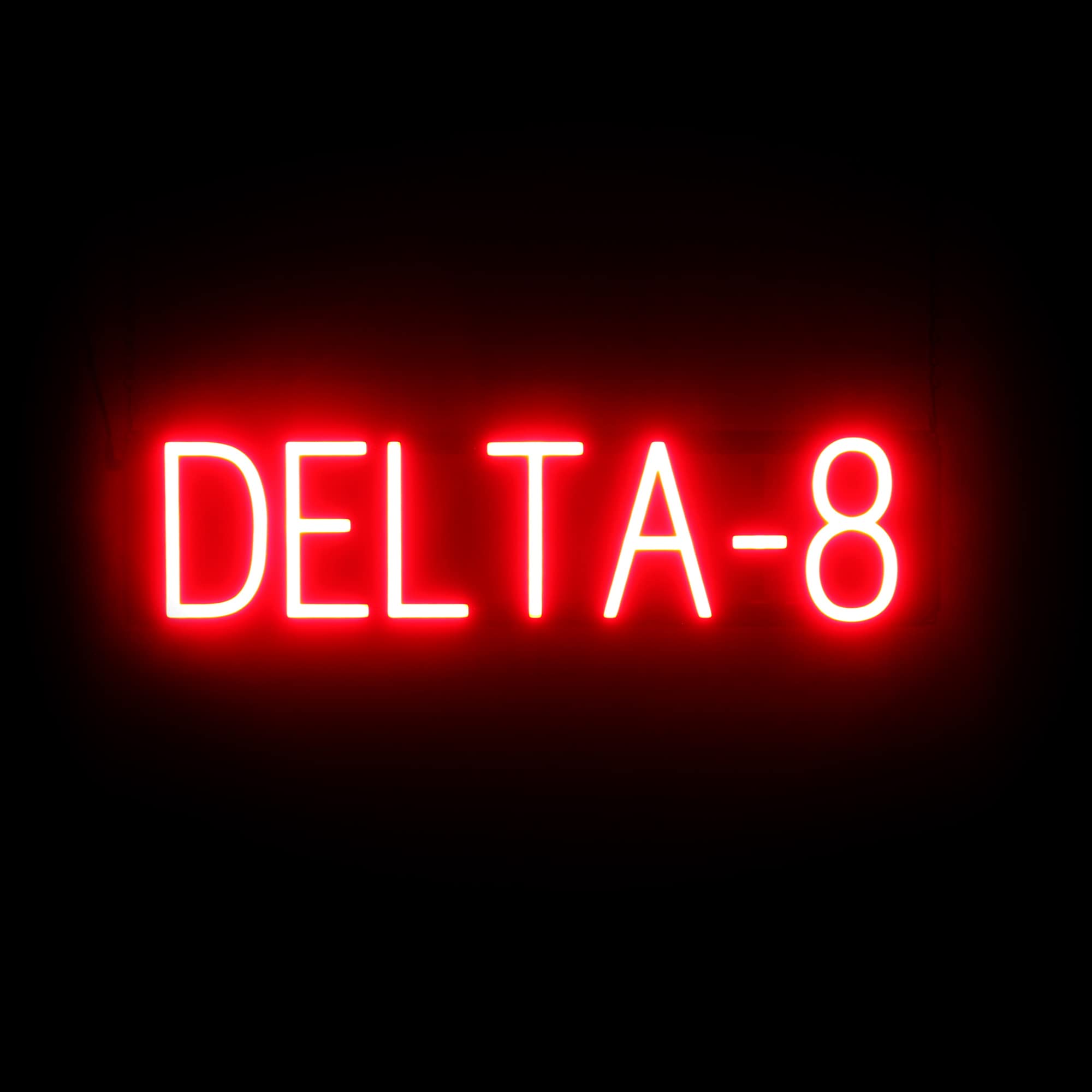 SpellBrite LED Neon DELTA-8 Sign for Business - Red, 26" x 6"