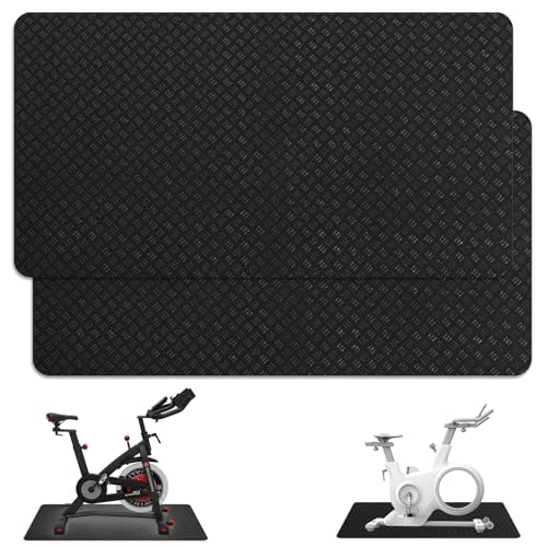 BAIFULAI 2 Stück Bodenschutzmatte Fitnessgerät: 30×63.5×0.5 cm Stoßfeste Bodenschutzmatte Fitness, 5 mm Dicke Bodenmatte Fitness für Fitnessgeräte und Sportgeräte, auch als Yoga Matte