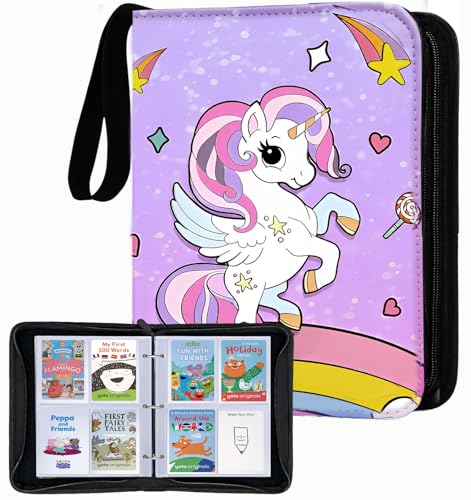 Yoto Card Case Organizer with Zipper - 120 Card Capacity, Unicorn