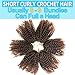 8 Inch Short Passion Twist Hair 6 Bundles Kinky Curly Crochet Hair for Black Women Curly Braiding Hair Crochet Braids Hair（6Bundles8 Inch, 1B/30）