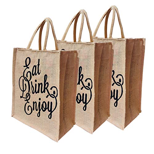KANUSHI Industries Jutebeutel, bedruckt, groß, 3 Stück Cover