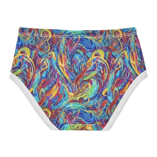 Girls Underwear Toddlers 2t Cotton Cute Panties Girl Designer Undies Kids Briefs Colorful Treble Clefs Blue2