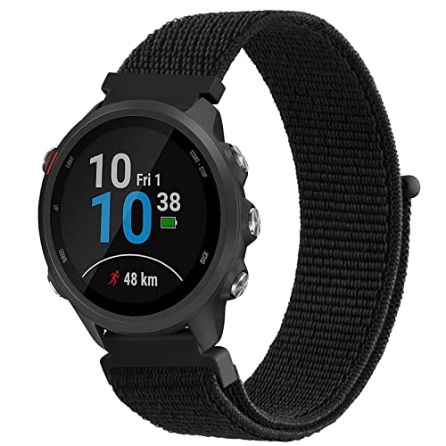 Wanme 20mm Bracelet Compatible pour Garmin Vivoactive 3/Venu/Venu Sq/Venu Sq 2, Nylon Bracelets pour Garmin Vivoactive 3 Music, Forerunner 245/245 Music,...