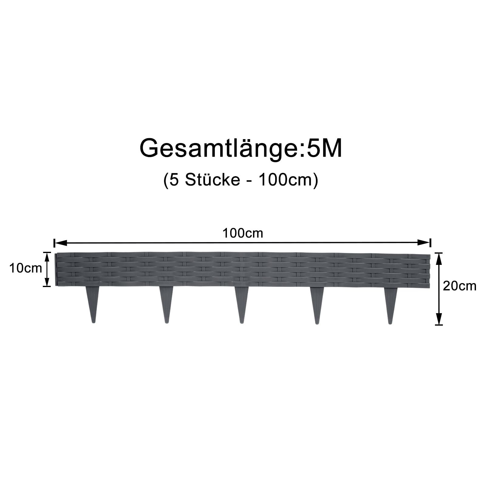 Bordi Per Aiuole In Legno ACXIN Bordo Per Aiuole Da Giardino, 5 M, Effetto  Rattan, Con 5 Elementi Da 100 Cm, Per Palizzate Da Giardino, Rotondo, In  Plastica, Resistente Ai Raggi UV (, image size:1600x1600