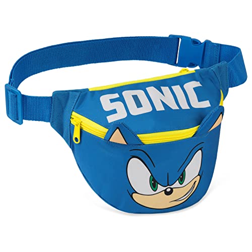 Sonic The Hedgehog Bauchtasche Kinder 2 Fächer Gürteltasche für Kinder...