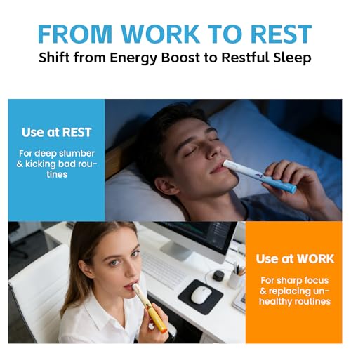 Image of Herbal Diffuser Duo, Sleep and Energy Diffuser with Extracts of Melatonin, Natural Caffeine and Other Biotanicals, 100% Natural Swap - Up to 600 Uses (Varies by Usage), Work & Rest Duo