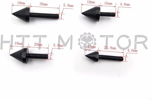 Miniatura 3 de XKMT-Kit de tornillos de carenado de punta negra compatible con YZF-R6S 2003, 2004, 2005, 2006, 2007, 2007, 2007, 2008, 2009, 2010 [B00YWCANZY]