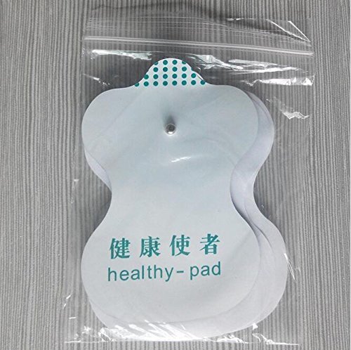 Battery Powered Electrode Pads Tens Acupuncture Digital Therapy Machine Massager Tools Healthy Pad Massage supplies MR053 (White) - 10 Pieces-image-14