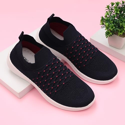 Image of Women Running Shoes | Lightweight Sports Shoes | Comfortable Walking & Gym Shoes | Non Slip Sole Casual Shoes for Women | Size. 5-8