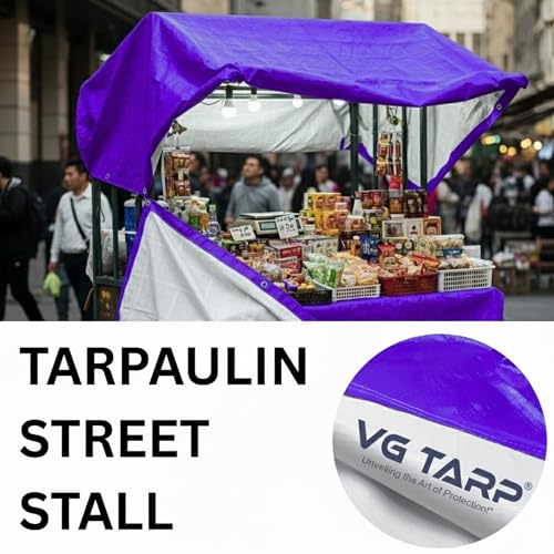 Image of PUR /WHI Tarpaulin SHEAD 6X9
