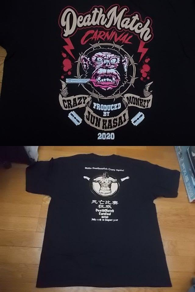 葛西純 XL プロレス Tシャツ　デスマッチカーニバル 2019 フリーダムズ Amazon.co.jp: 葛西純 デスマッチカーニバル Tシャツ XL 黒