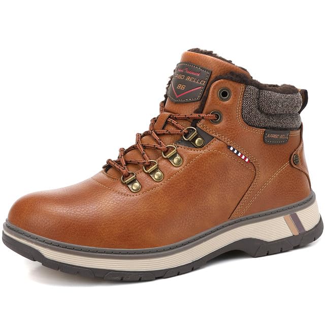 ARRIGO BELLO Botas Hombre Invierno Zapatos Nieve Botines Montaña 41-46 | Forro de Piel cálido y Malla Transpirable, Cordones, Senderismo, Trekking, Casual, Antideslizante, Ligero, Vestir