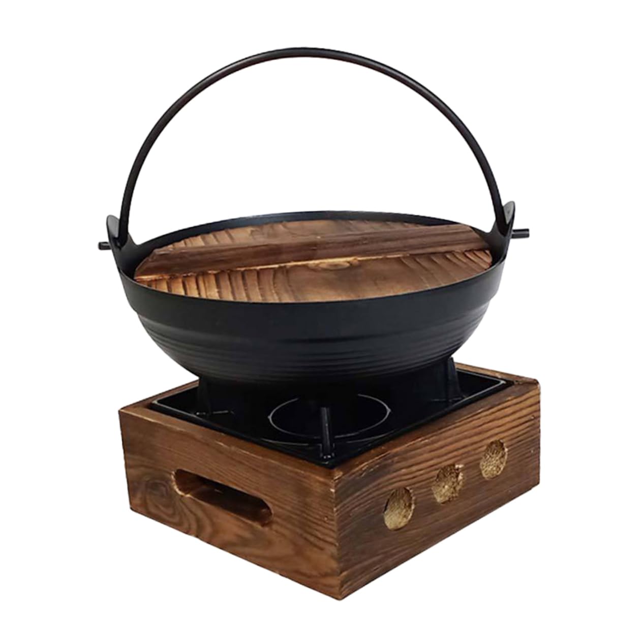 BESPORTBLE 1 Set Portable Japanese Cast Iron Hot Pot with Lid Sukiyaki Cooking Pot for Family Meals for Camping and Outdoor Gatherings Durable and Versatile Stockpot