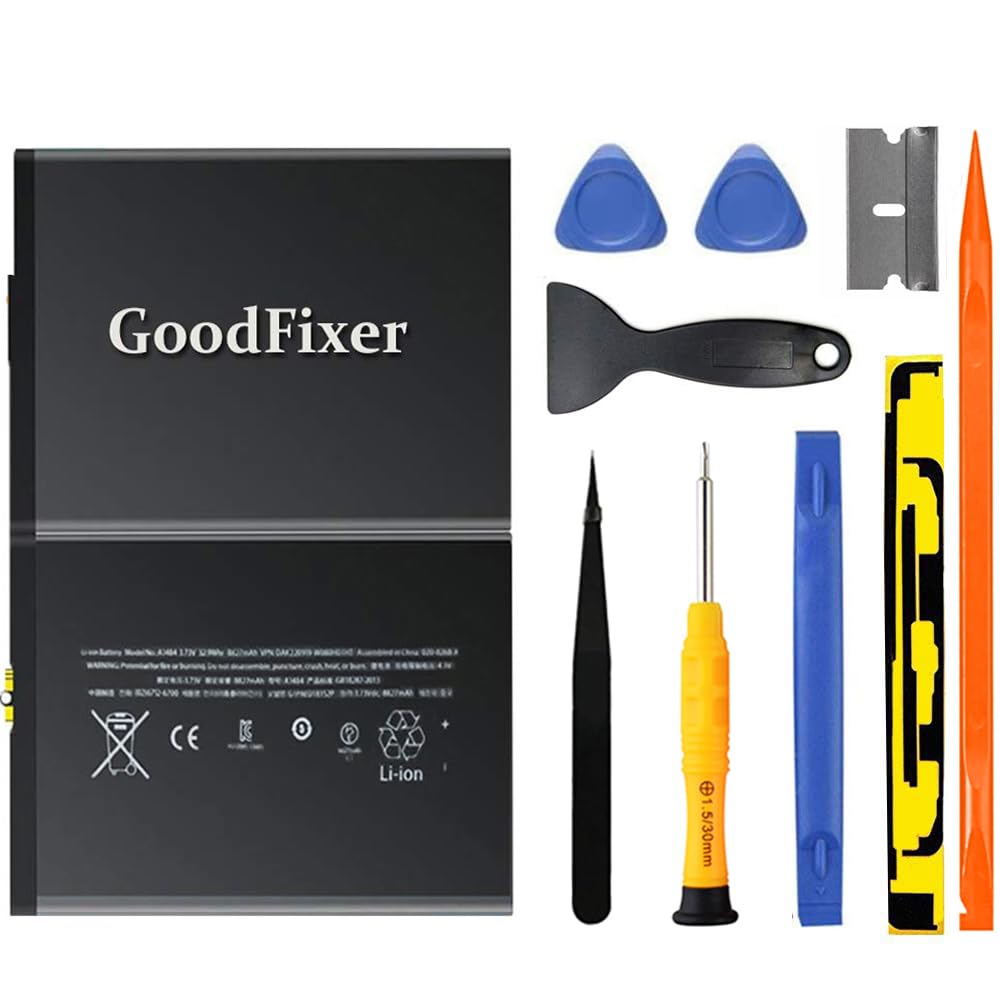 A1484 Battery Replacement for iPad (5th 6th 7th 8th 9th Generation) Model: A1822 A1823 A1893 A1954 A2197 A2198 A2200 A2270 A2428 A2429 A2430 A2602 A2603 A2604 A1474 A1475), for iPad 5/6/7/8/9/Air 1