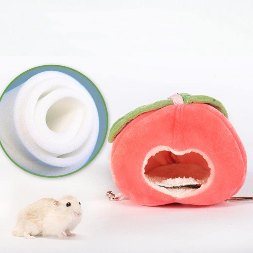 Gniazdo ptasie, Hamak dla chomików chomika Klatka Gniazdo Łóżko Domek Szynszyla Skórzana Jaskinia Urocze Małe Zwierzę Huśtawka(Pink)