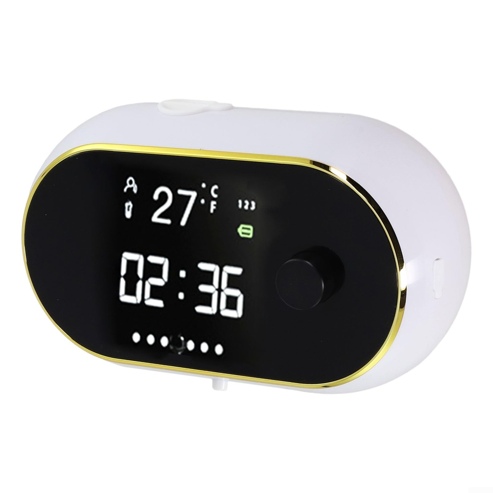 Dispenser automatico di sapone da 450 ml, montaggio a parete senza contatto, con display LCD e temperatura per cucina e bagno (schiuma bianca)