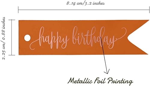 Miniatura 146 de Etiquetas de papel para colgar con texto en inglés «Happy Birthday», 100 unidades Azul,Aqua Blue,Negro -,azul, cerceta (Dark Teal Blue),Rosa