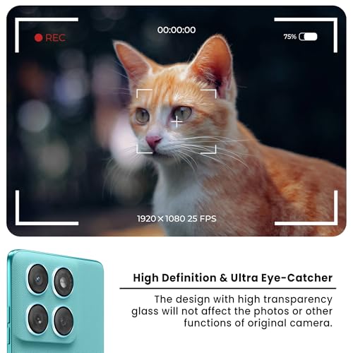 Image of ArmourPro Camera Rings Tempered Glass for Motorola Edge 60 Fusion, Tough HD Individual Aluminum Alloy Rings 9H Camera Cover, Scratch-Resistant,Camera Lens Protection| Blue, 1 Pack
