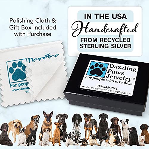 Dazzling Paws Jewelry Sterling Silver Australian Shepherd Pendant On 20" Snake Chain, Aussie Necklace For Dog Owners #TOP5