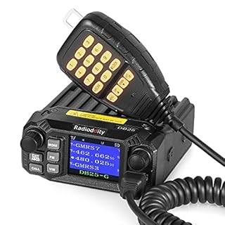 Radioddity DB25-G GMRS Mobile Radio, 25 Watts Two Way Radio Long Range, Quad Watch, GMRS Repeater Capable, with Dual Band Scanning Receiver, for Car Vehicle, Off Road, Overlanding Black