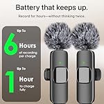 Mini Mic Pro Wireless Microphone for iPhone, iPad, Android, Lavalier Microphone for Video Recording - 2 Pack iPhone Mic Crystal Clear Recording with USB-C for Podcast, ASMR - Image 5