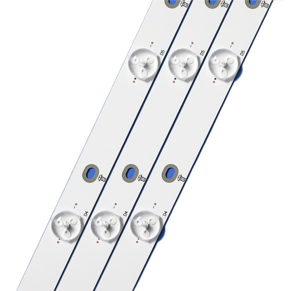 3 Strisce LED Per TV Philips 32PFK4309, 32PHS5301 E Vizio D32h-C1 (LBM320P0701-FC-2)