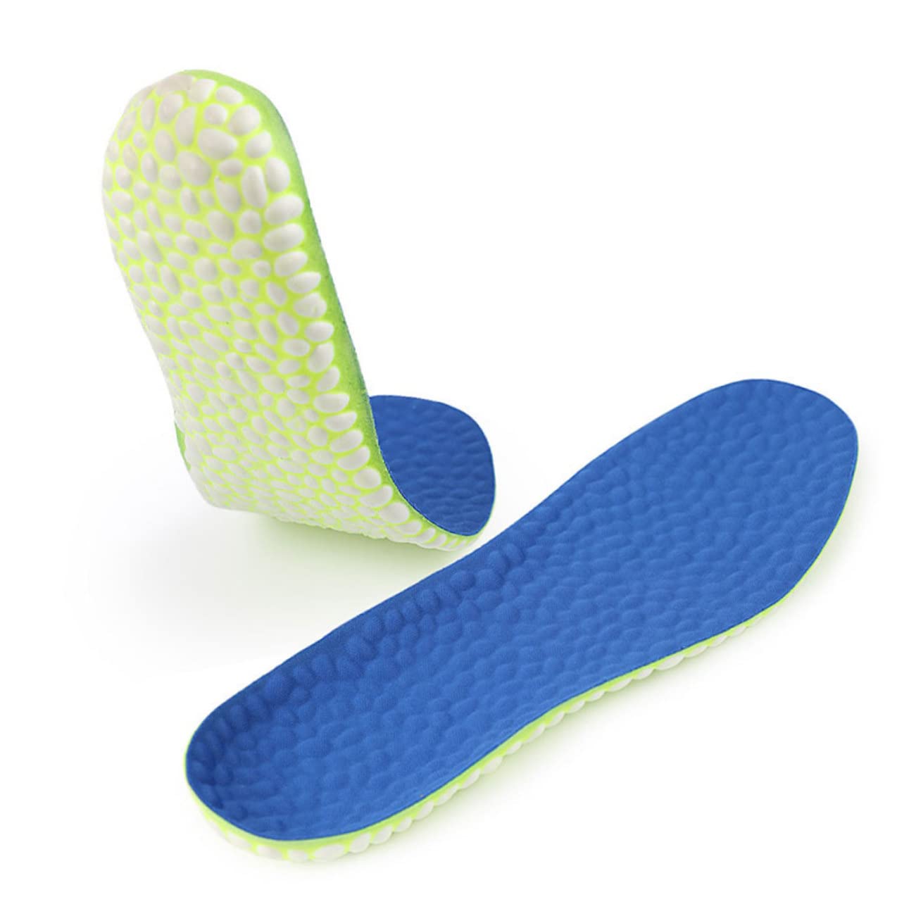 FOMIYES 4 Paare Sport-Einlegesohle Sohleneinlagen Sport Einlegesohlen schäumende Fußeinlagen wechselfußbett fußkissen fusspads Einlegesohle für Schuhe Schuheinlagen damen TPU-Schaum Blue