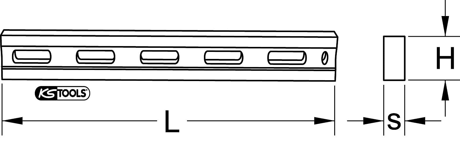 KS Tools 152.1090 Règle de précision 600 mm