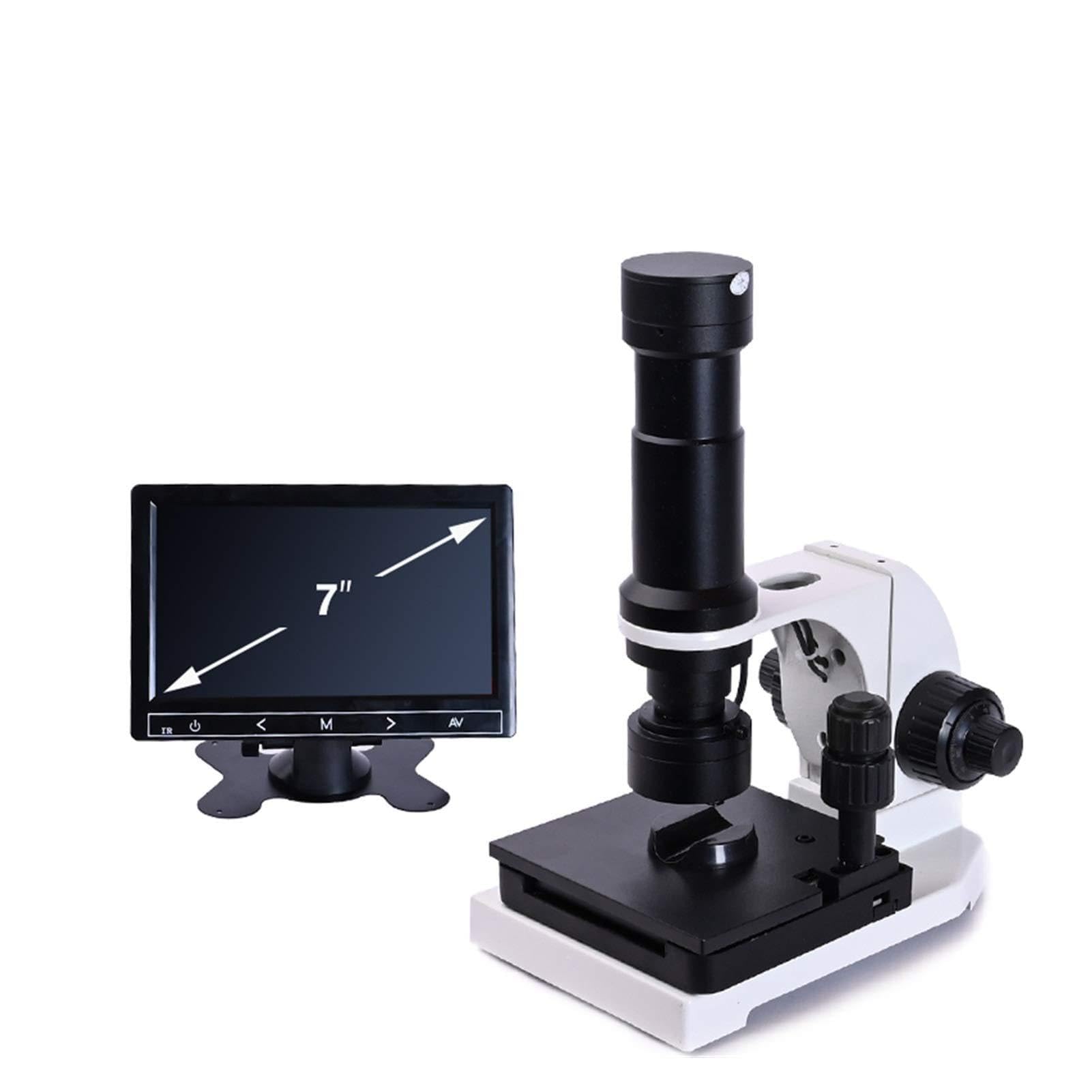 LNHHG Microscope，880color 9-inch LCD Displayer Electronic HD Digital Microscope Biological Led Lab Monocular(7 inch LCD screen)