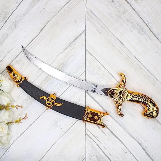 CLASSIC EXPORT Toy Sword with Cover, Black, Role Play Talwar for Kids Talwar Toy with Cover Theme Role Play Talwar Toy for Kids Black Pack of 1