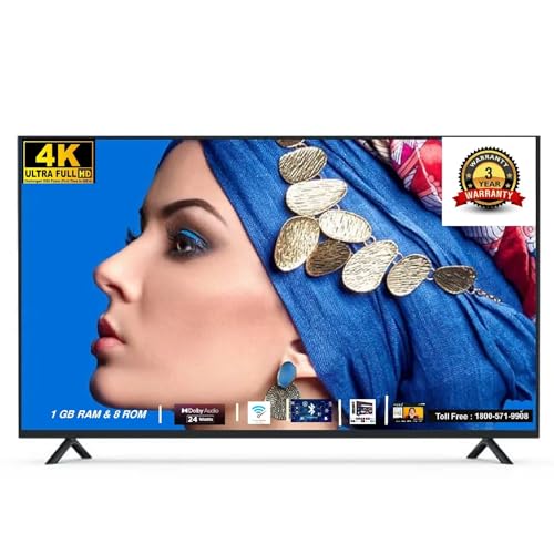 REALMERCURY 32 inch 4K Ultra Full HD Android 11 Television First Time In INDIA Include Bluetooth And Voice Remote 32 inchs tv 80 cm Android Smart TV an ISO29001 2020 Certified 1800-571-9908(Toll Free)