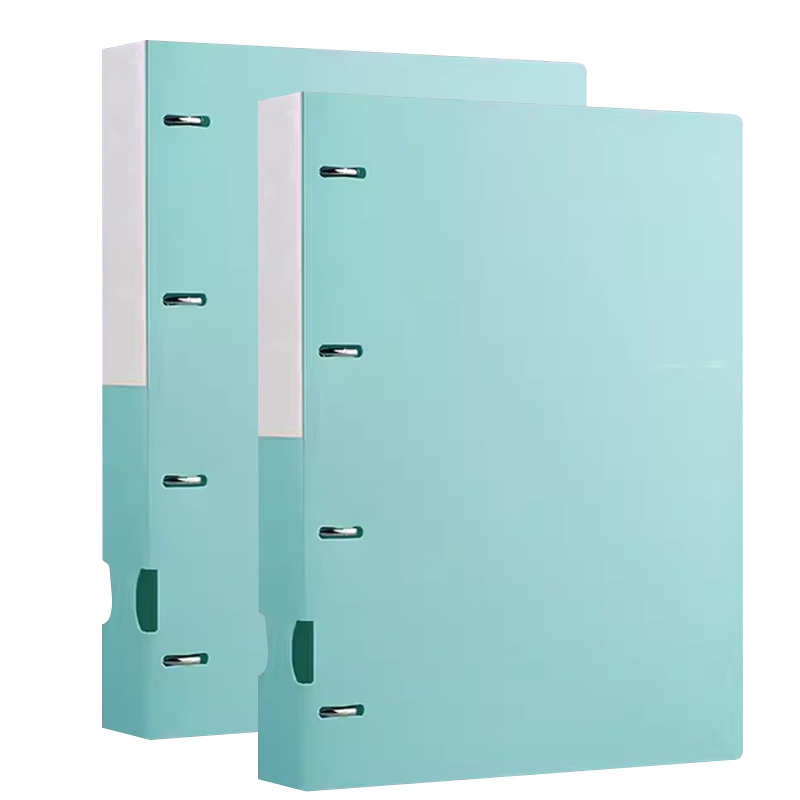 A4-Präsentationsmappen, A4-Ordner mit 100 Blatt Kapazität, 2er-Pack, mehrfarbig, 310 x 258 mm(Blue)
