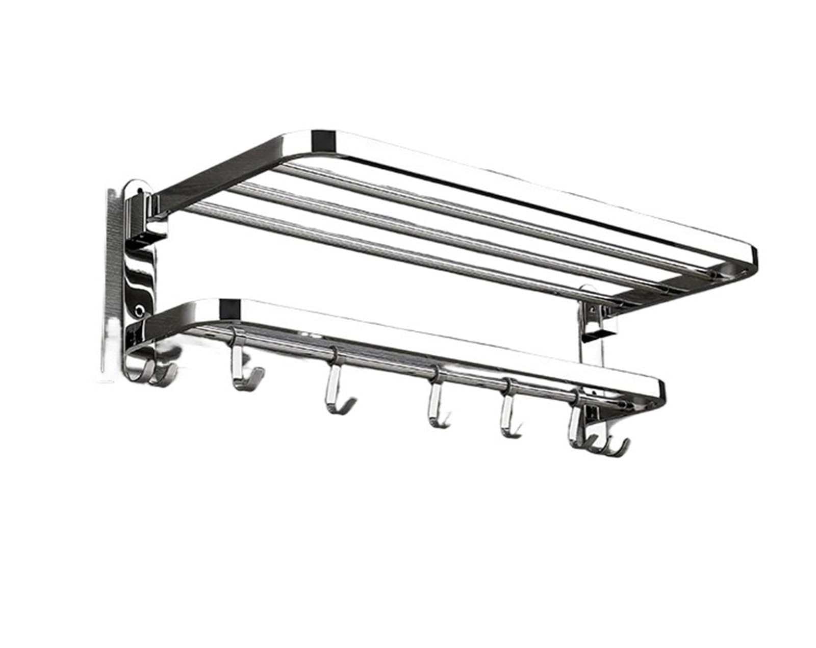 VAYEODEYU Towel Rails Folding Movable Stainless Steel Polished Towel Rack Multiple Sizes(48CM)