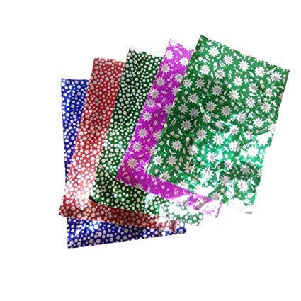 Amit Marketing Chocolate Wrapping Paper I Printed Aluminium Embossed Foil I for DIY Sweets Candies Chocolate Candy Wrappers I Birthday Wedding Shower Party Decor Items - Pack of 250 Pcs 1