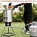 JEASOM 0-10 PSI Adjustable Propane Regulator with 5 FT QCC1/Type1 Hose, High Pressure Propane Regulator Compatible with GasOne, CreoleFeast, ROVSUN, Outvita Turkey Fryer, 1/8-in Male Orifice Connector