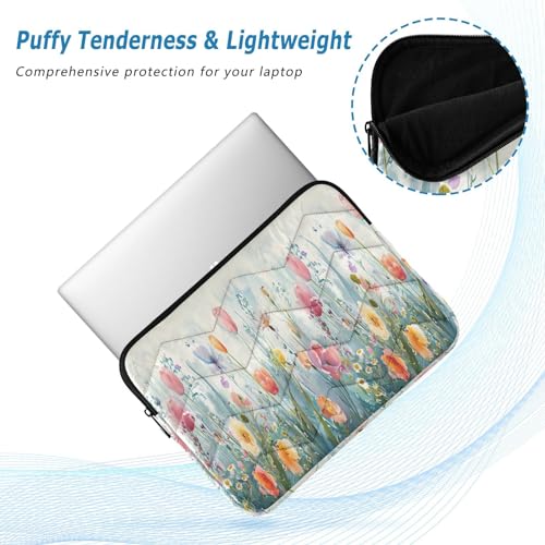 Funda para portátil 13-14 pulgadas impermeable con diseño de flores miniatura 5