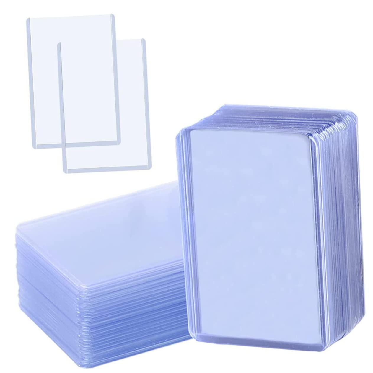 Yardwe 100stücke Pack Transparente Kartenhüllen Schutzhüllen für Sammelkarten Spielkarten aus Pvc Material Kratzfest und Wiederverwendbar
