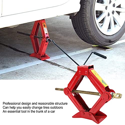 Image of Scissor Jack, 0.5-2 Ton Capacity Professional Saving Strength Design Portable Scissor Jack, Expandable Height Range 3.14-17.3in Stable Car Jack for Trunk Tire Car