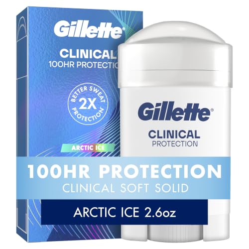 Gillette Clinical Antiperspirant and Deodorant for Men, 100HR Sweat & Odor Protection, Arctic Ice, 2.6 oz