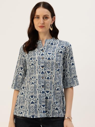 Image of Printed Mandarin Shirt - Casual & Chic (S-3XL)