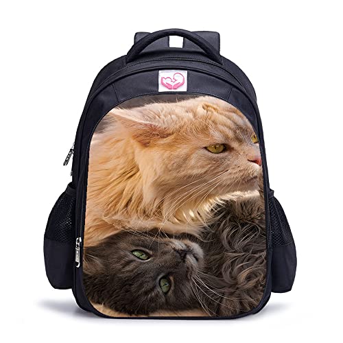 Sac à dos chat 3D personnalisé 41cm unisexe pour école et loisirs