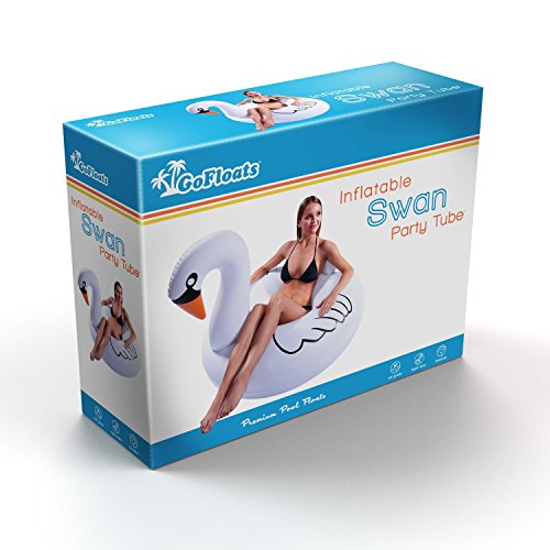 Image of GoFloats Swan Party Tube Inflatable Raft, Float In Style (for Adults and Kids)