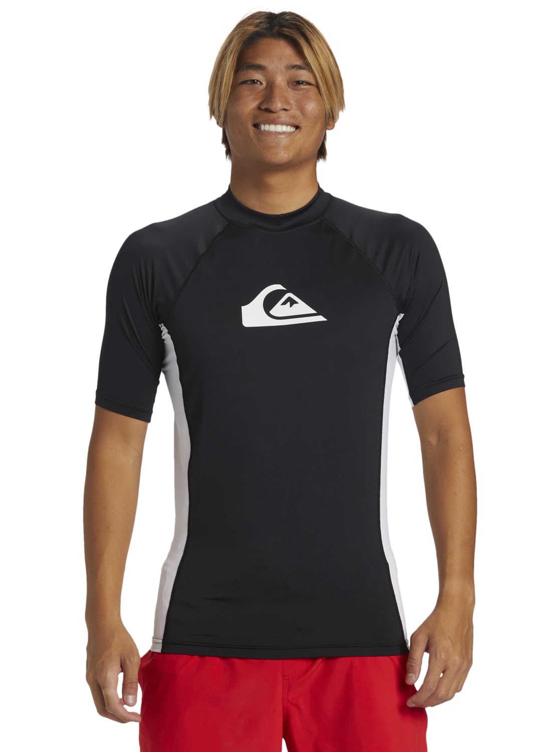 Quiksilver Koszulka surfingowa UPF 50 z krótkim rękawem na co dzień UPF50 COMP SS męska czarna L