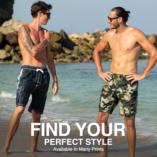 Image of Kanu Surf Men's Big Viper Extended Size Stripe Swim Trunk